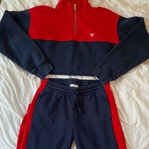 Aritzia Tracksuit in Navy/Red - Great condition